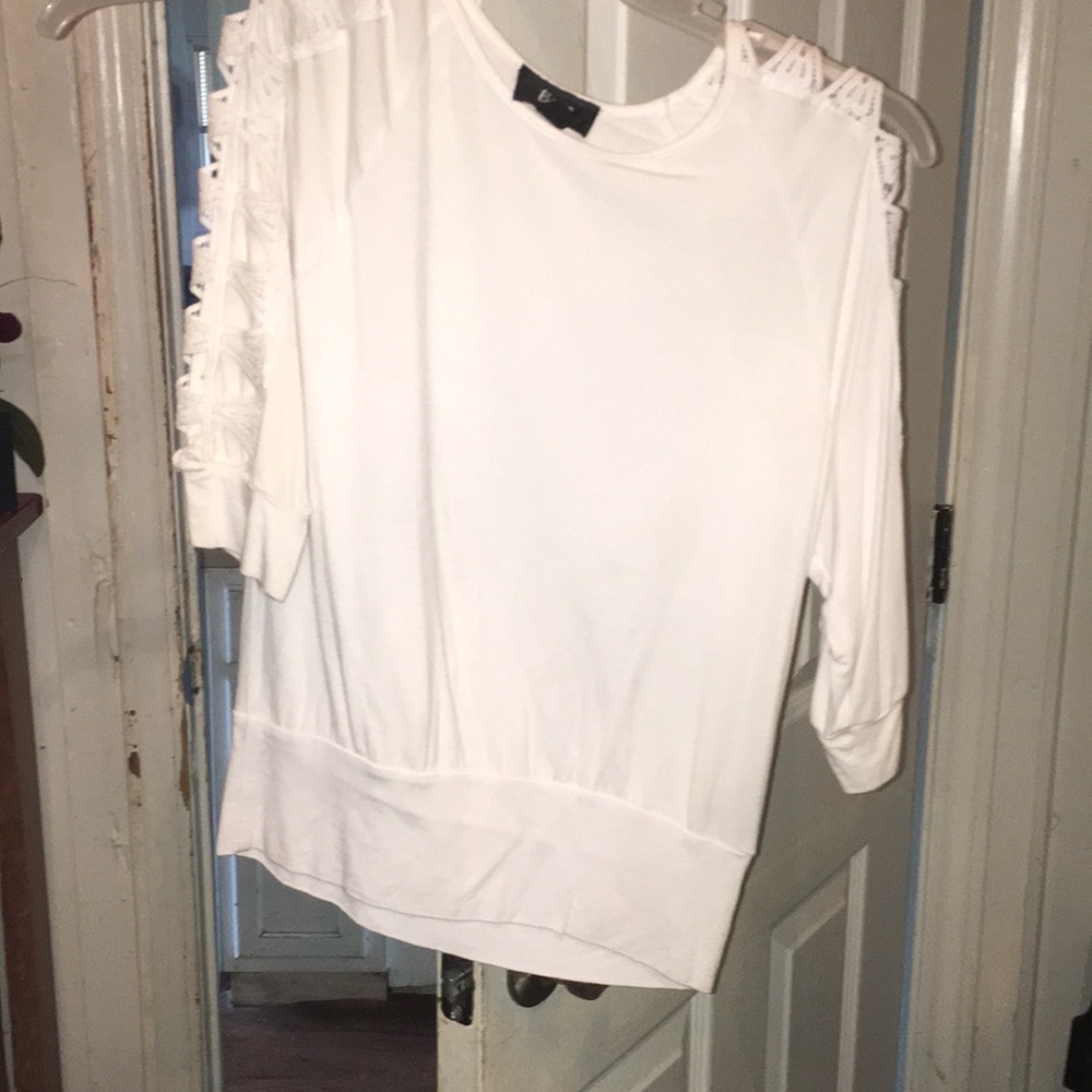 White fancy kinda long sleeve shirt form gordmans